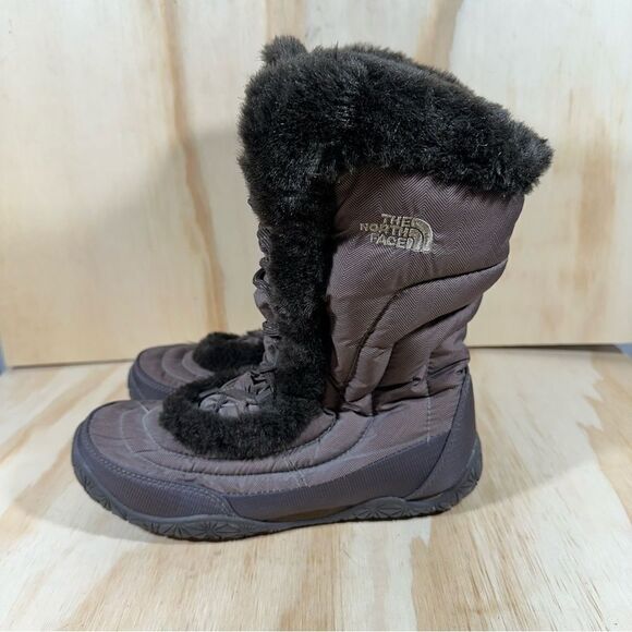 North Face Brown Snow Boots Women’s Size 7 - Picture 1 of 8